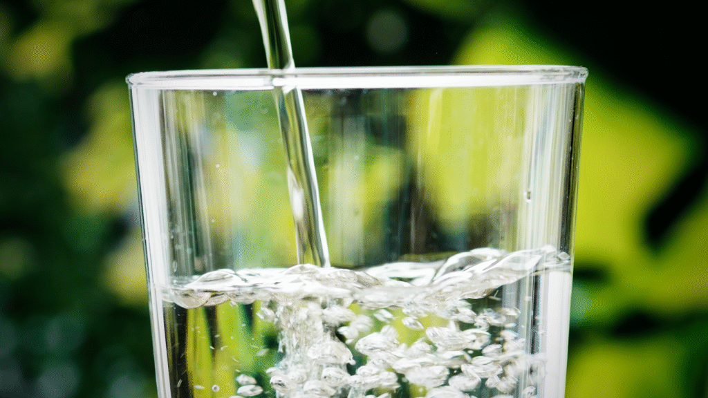 Water being poured in the glass